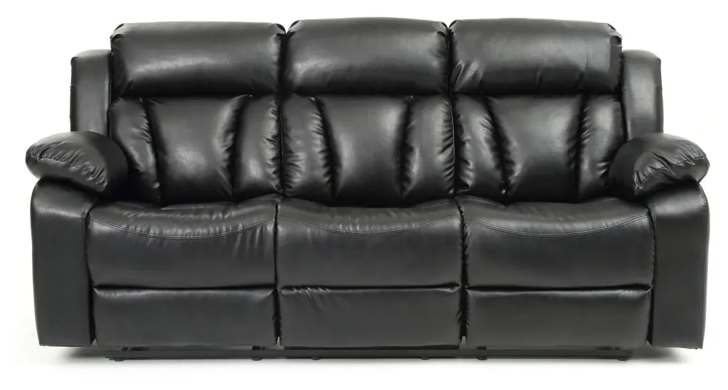 Daria G683 Reclining Sofa Black Foam PU Modern Living Room Furniture glory furniture