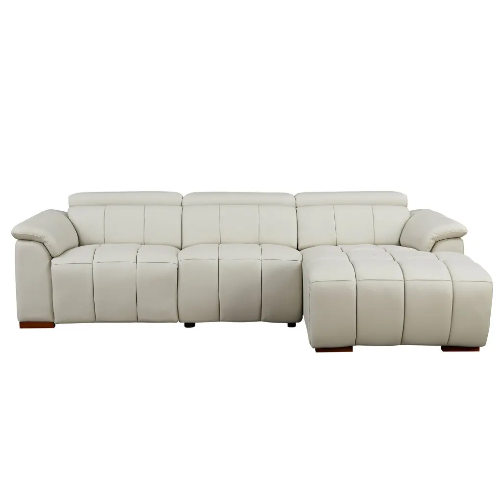 Wall Hugger Reclining Sofa Modern Electric Regulation Authentic Leather L Shape justone
