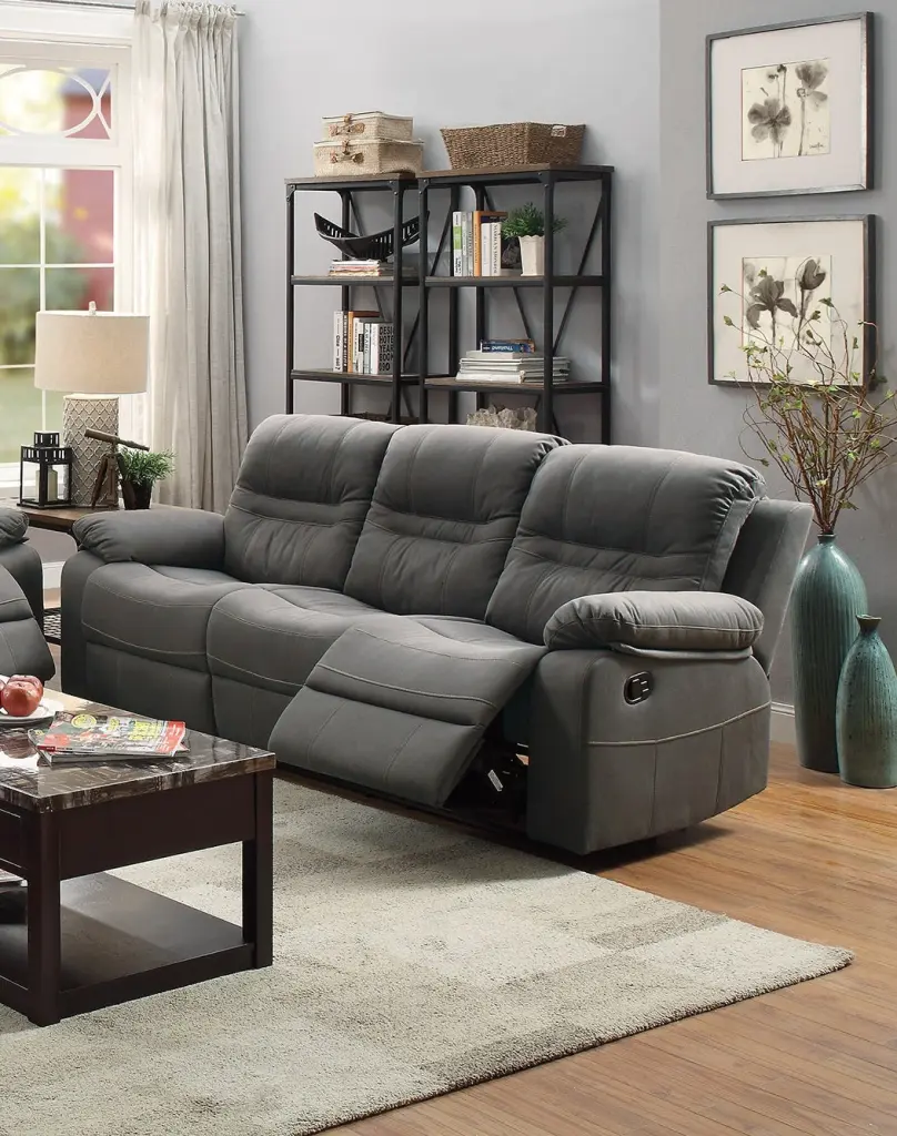 Contemporary Motion Sofa 1Pc Couch Metal Reclining Plush Cushion Living Room kanepe