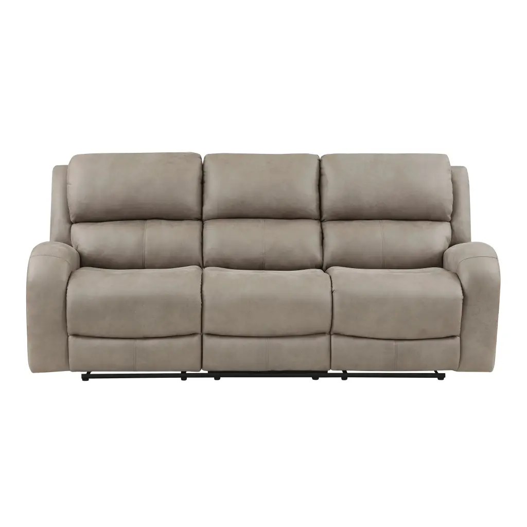 Luxurious Double Reclining Sofa 1Pc Brown Plush Cozy Living Room Furniture kanepe