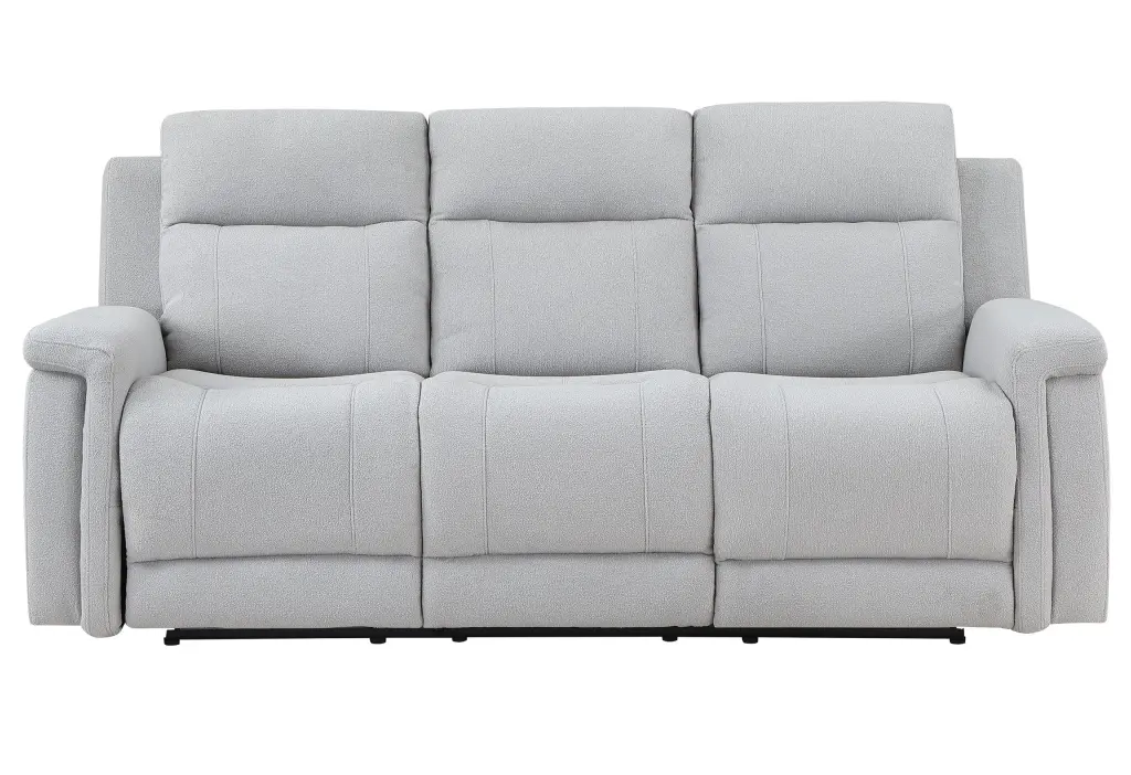 Eco Grey Reclining Sofa Gray Fabric 3 Seat Living Room luxe modern furniture