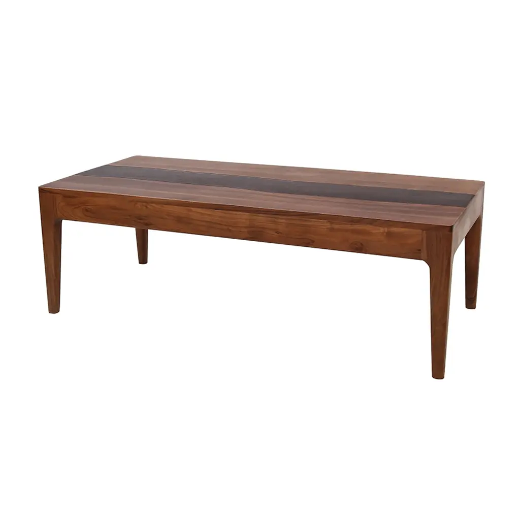 CC Home Furnishings Wooden Rectangular Coffee Table 4.25 Feet
