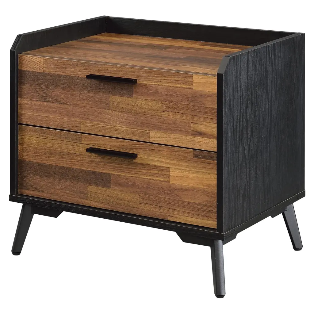 ACME Jiranty Rectangular Accent Table Walnut and Black Acme Furniture
