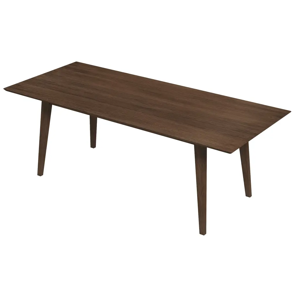Levi Modern Style Solid Wood Rectangular Dining Kitchen Table 86 Inch Brown ashcroft furniture