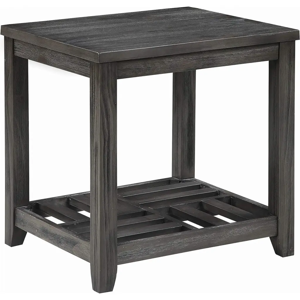 Coaster Furniture 1-Shelf Rectangular Grey End Table 22x20x22 Inches Hetayc