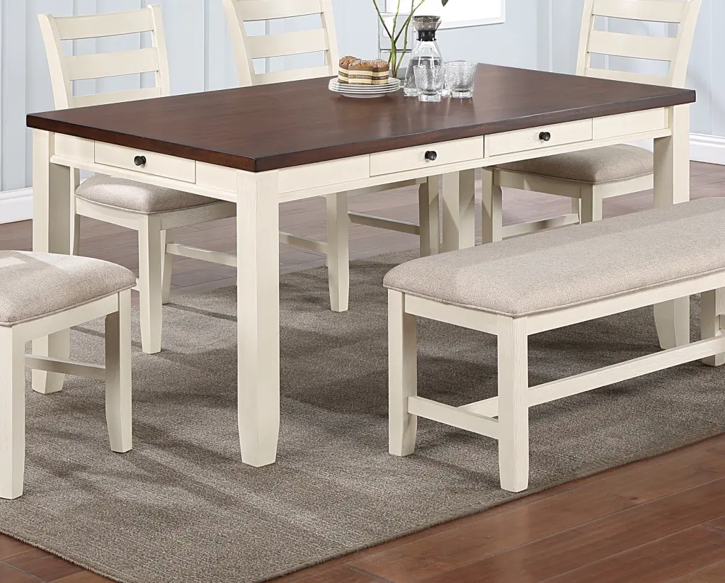 Timeless Dining Room Furniture Rectangular Dining Table - 1 Piece Modern Wood Table kanepe