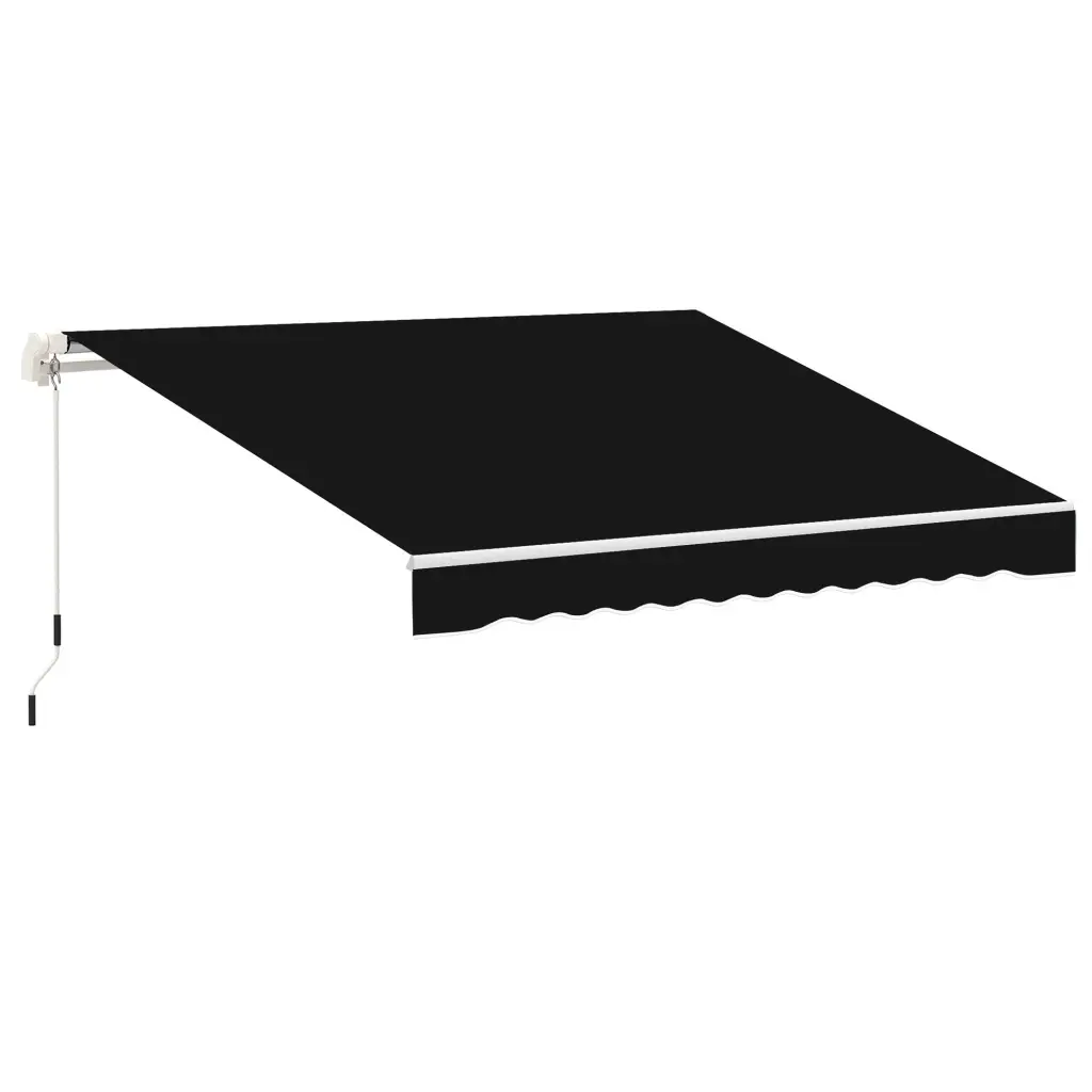 Outsunny 8' X 7' Manual Retractable Patio Awning Exterior Sun Shade aosom business