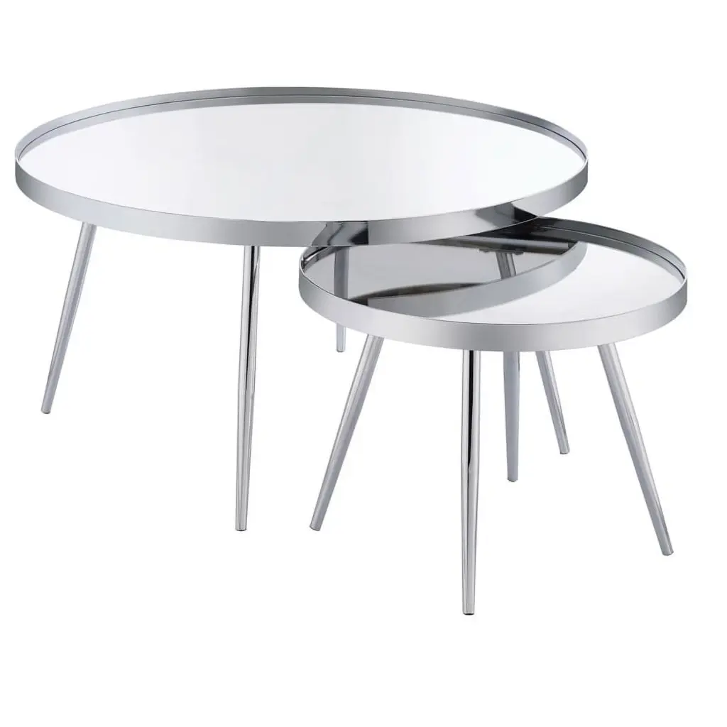38 Inch American Retro Style Coffee Table Three Dimensional Embossed Pattern Design Black Coaster Company