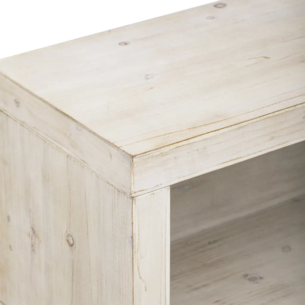 Retro Console Table Symmetrical 2 Tier Open Shelf Entryway trexm