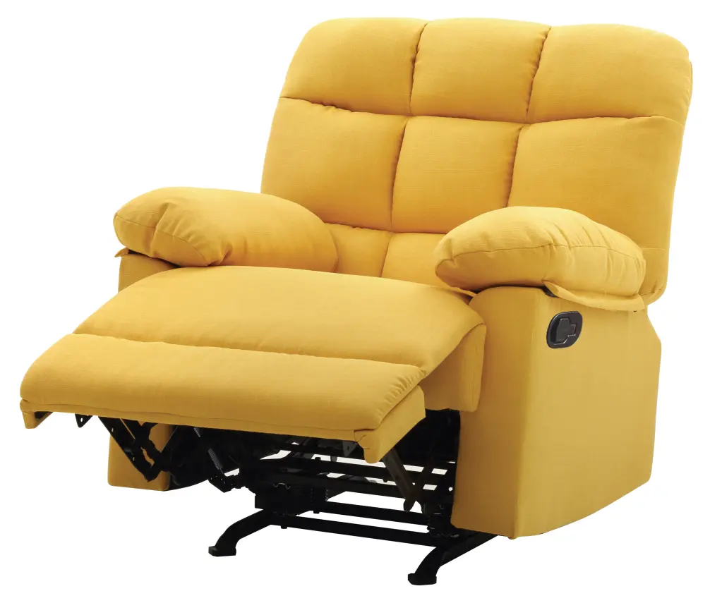Cindy G551 RC Rocker Recliner Yellow Foam Material glory furniture