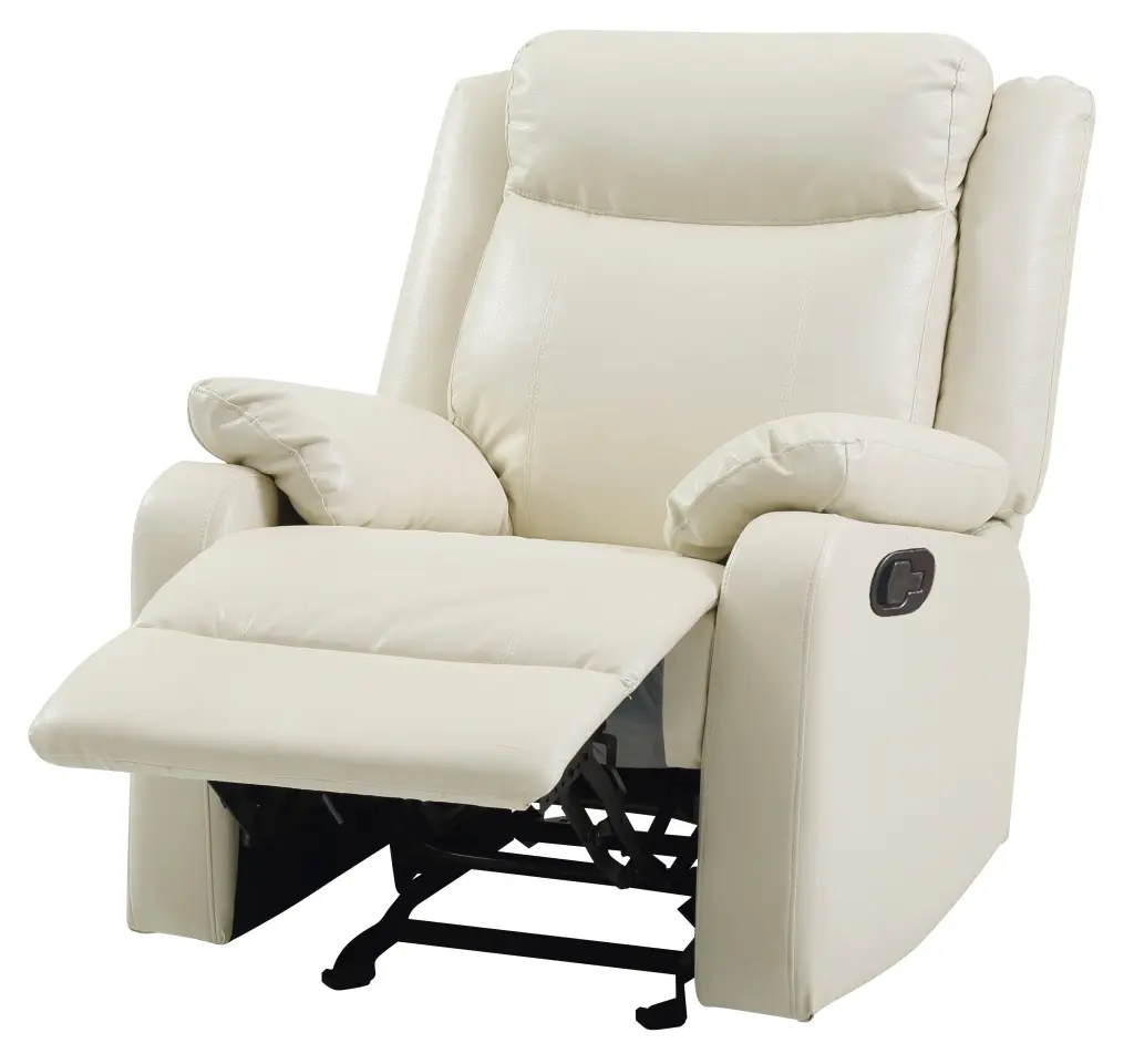 Ward G762A RC Rocker Recliner Pearl Off White Foam PU glory furniture