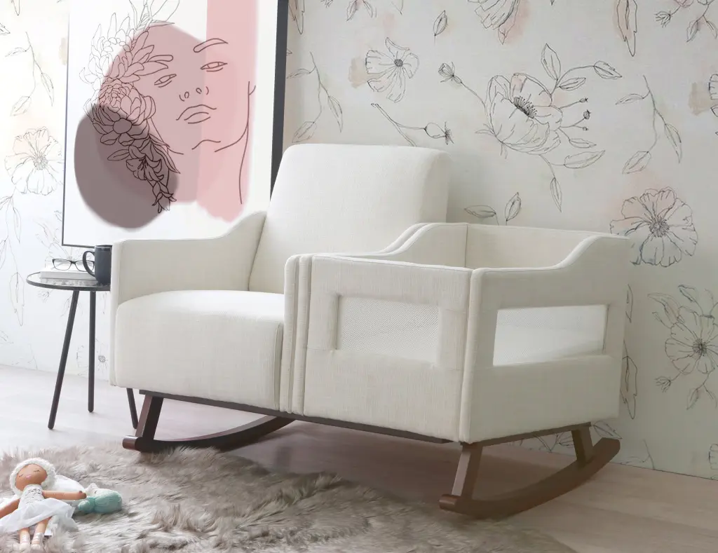 Emerson Nursery Rocker Ivory Material Baby Room b2714