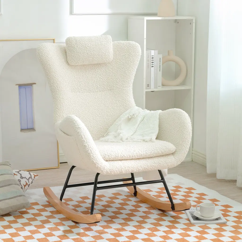 Teddy Upholstered Rocker Glider Chair Nursery chairone house