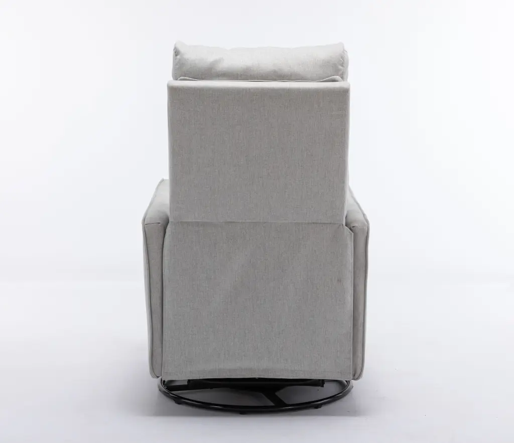 038 Cotton Linen Swivel Rocking Chair Glider Rocker Recliner Nursery Chair dg collection