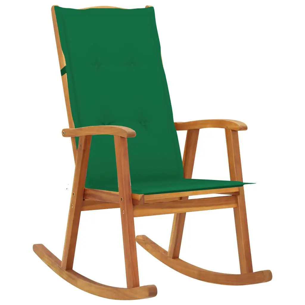Rocking Chair Cushions Solid Acacia Wood Nursery Glider Chair