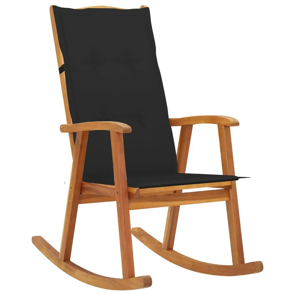Rocking Chair Cushions Solid Acacia Wood Porch or Living Room