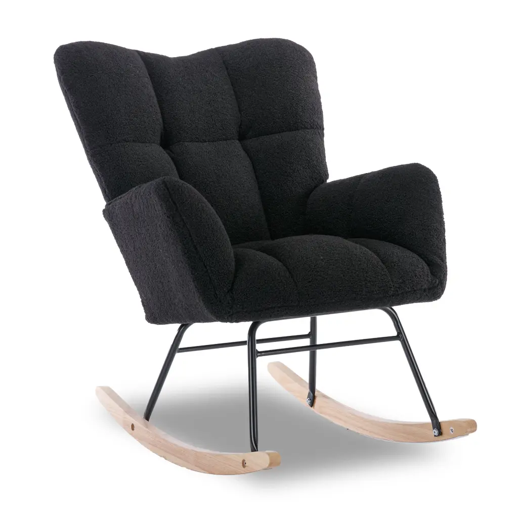 050 Teddy Fabric Rocking Glider Nursery Chair Living Room Indoor dg collection