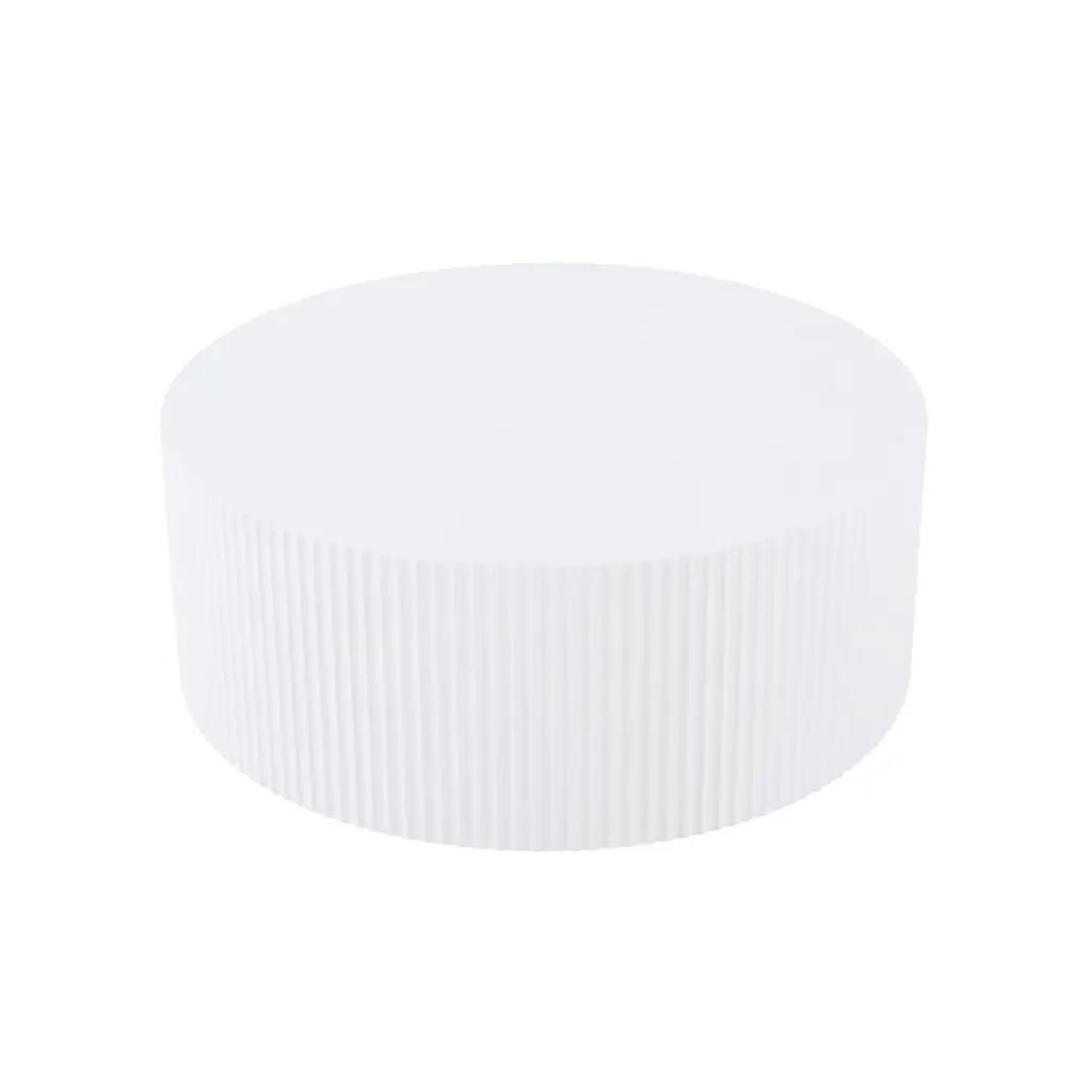 Contemporary Round Coffee Table 35.43 Inch White Artisan Relief Design justone interior