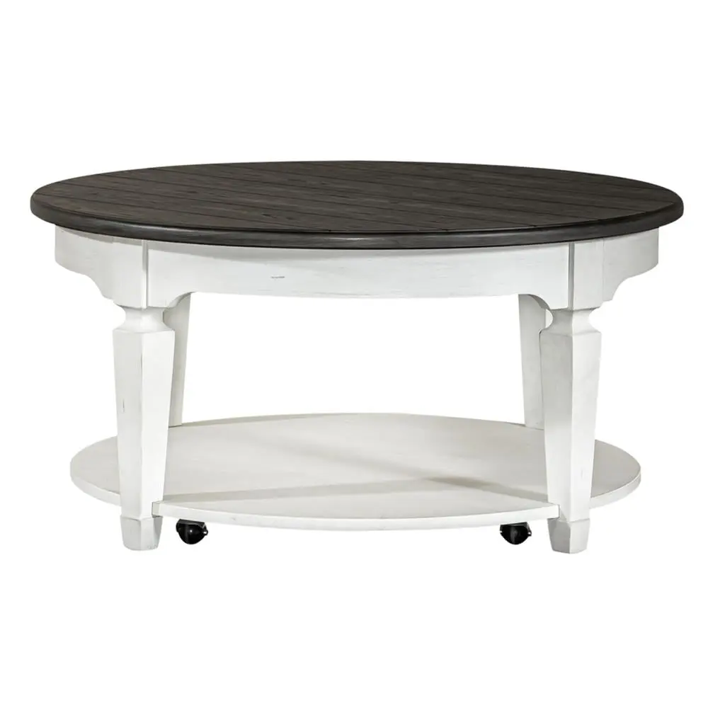 Liberty Furniture Round Cocktail Table Cottage White