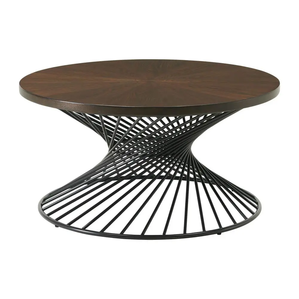 Picket House Furnishings Williams Round Walnut Coffee Table