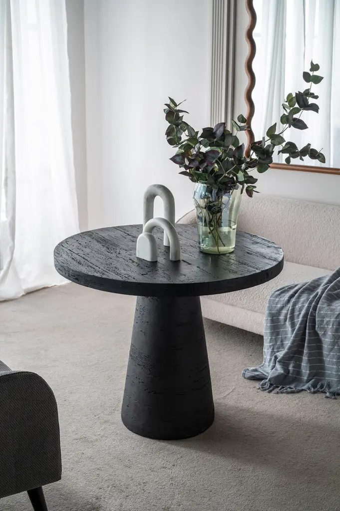 36X36X30 Black Round Dining Table Pedestal Base - Classic Black Primary Living Room Furniture w2078