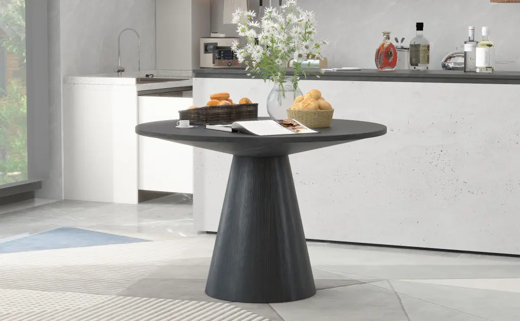 Retro Round Dining Table Minimalist Elegant Table Living Room Dining Room rnb