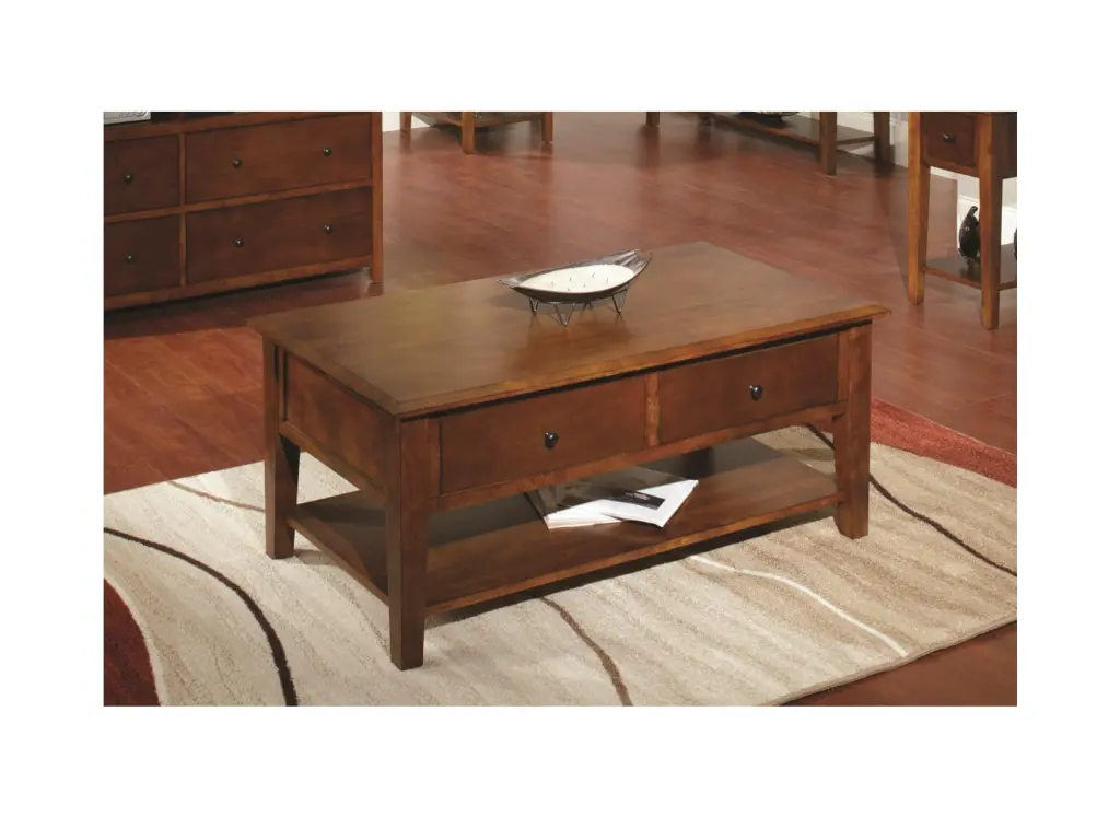 HomeRoots Decor 48-inch X 26-inch X 20-inch Tobacco Hardwood Coffee Table