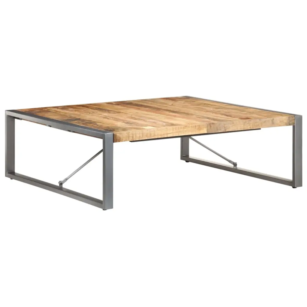 Irfora Rough Mango Wood Coffee Table 47.2x47.2x15.7 Inches