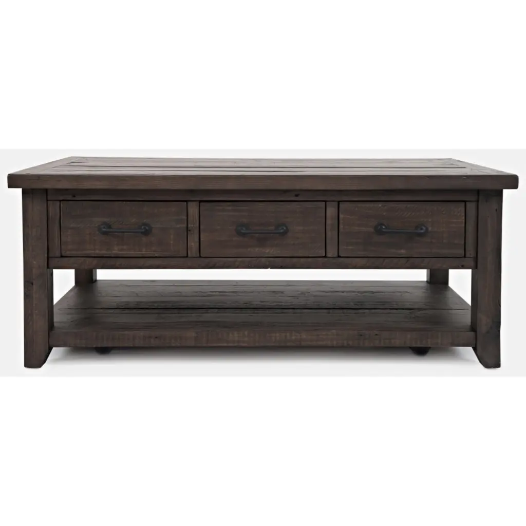Jofran Madison County Harris Coffee Table 48 Barnwood Brown Set 2