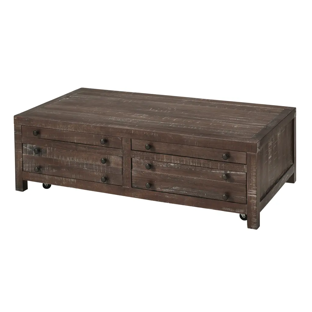 Tempton Rustic Country Coffee Table Coffee Brown MFiX