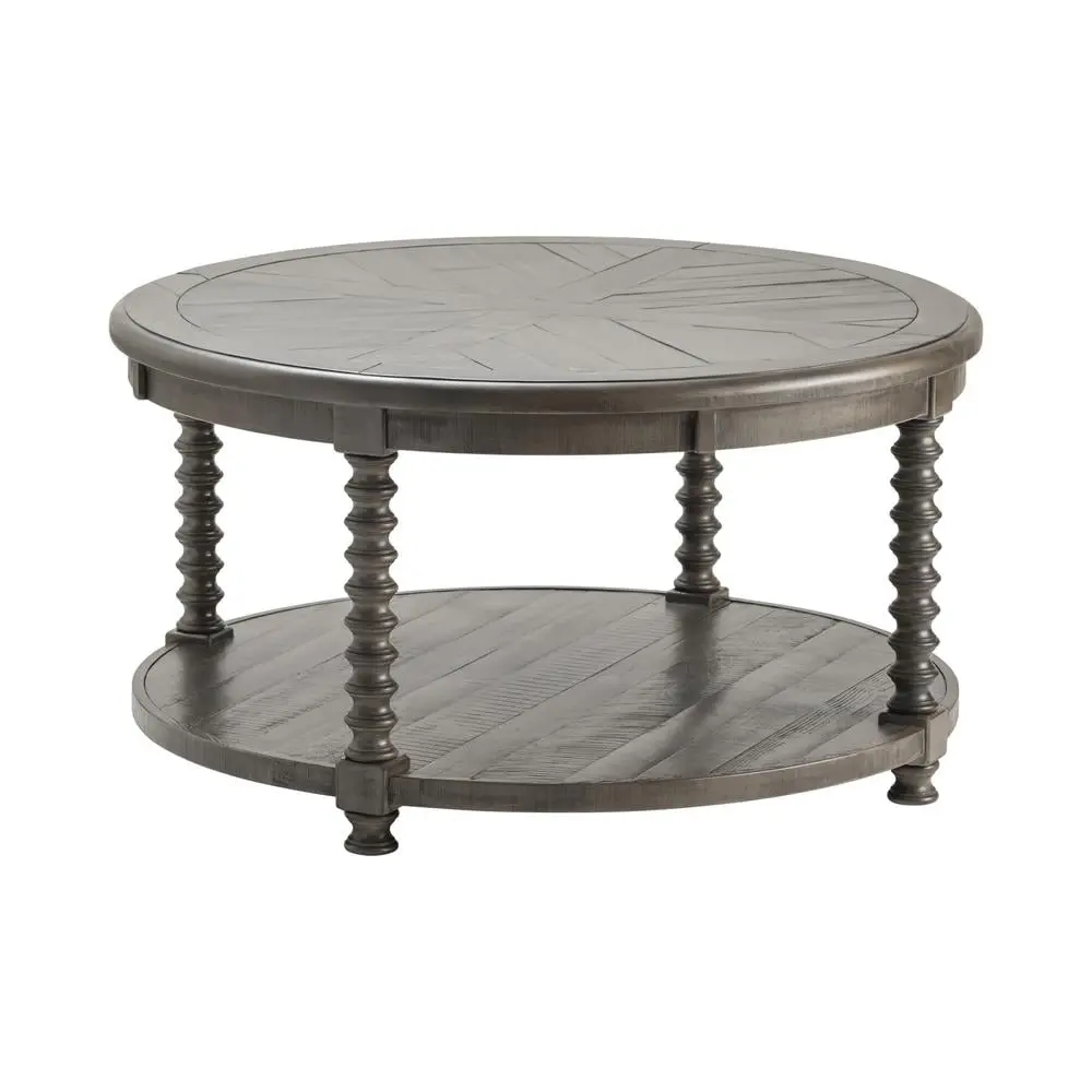 Crestview Collection Pembroke Plantation Pine Wood Cocktail Table Gray Finish