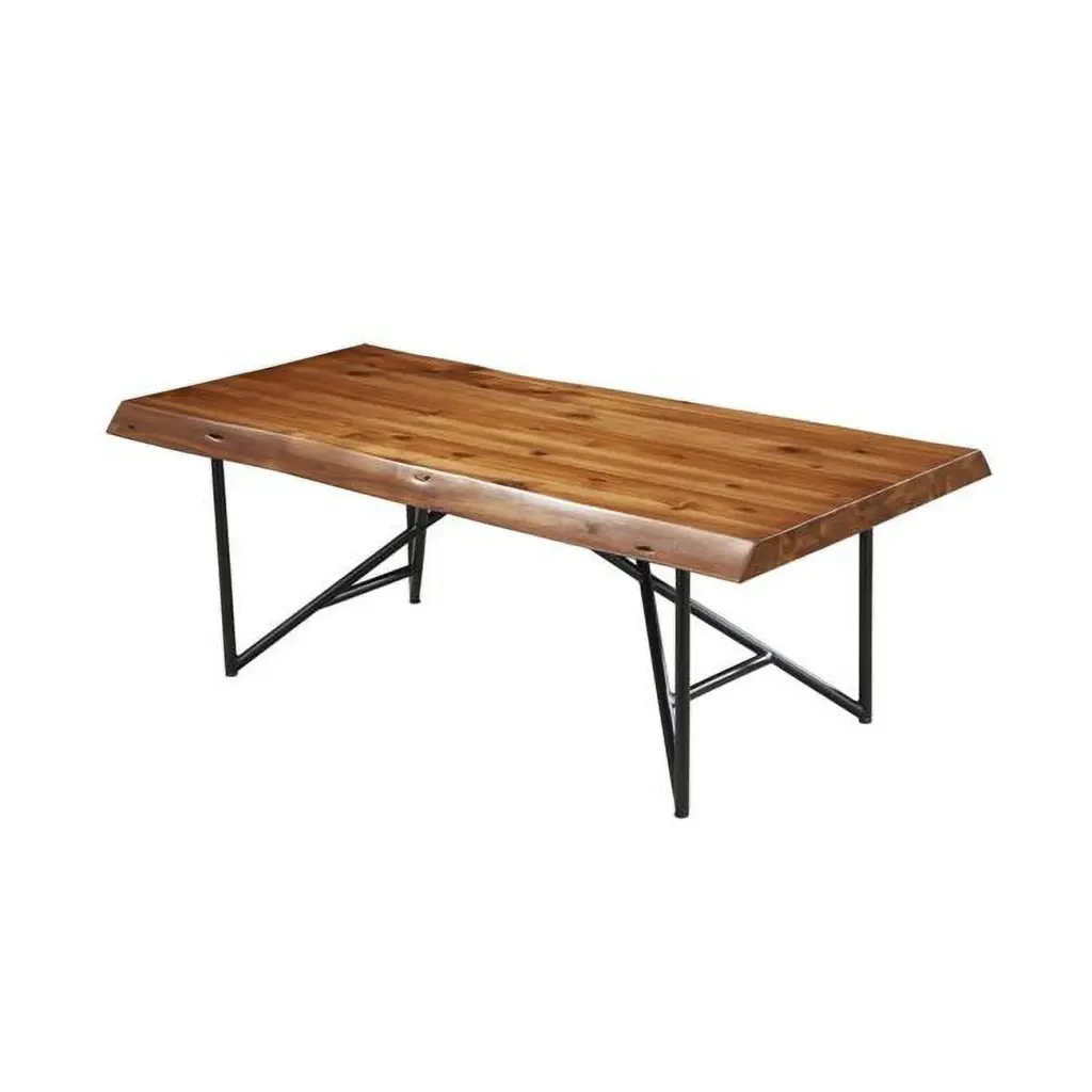 50 Inch Solid Wood Rectangular Coffee Table Black Brown Living Room Furniture Fancy Fixtures