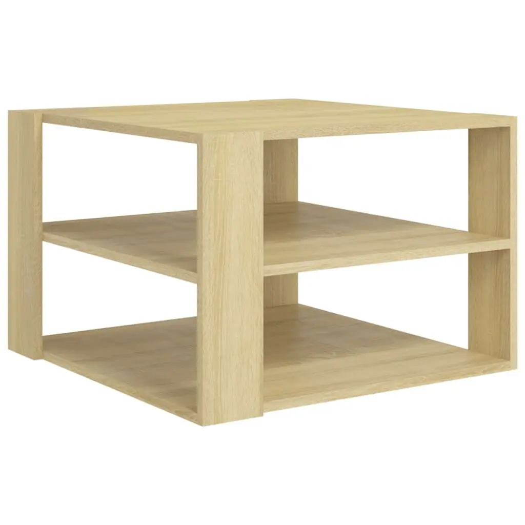 Sonoma Oak Coffee Table 23.6x23.6x15.7 Inches Engineered Wood