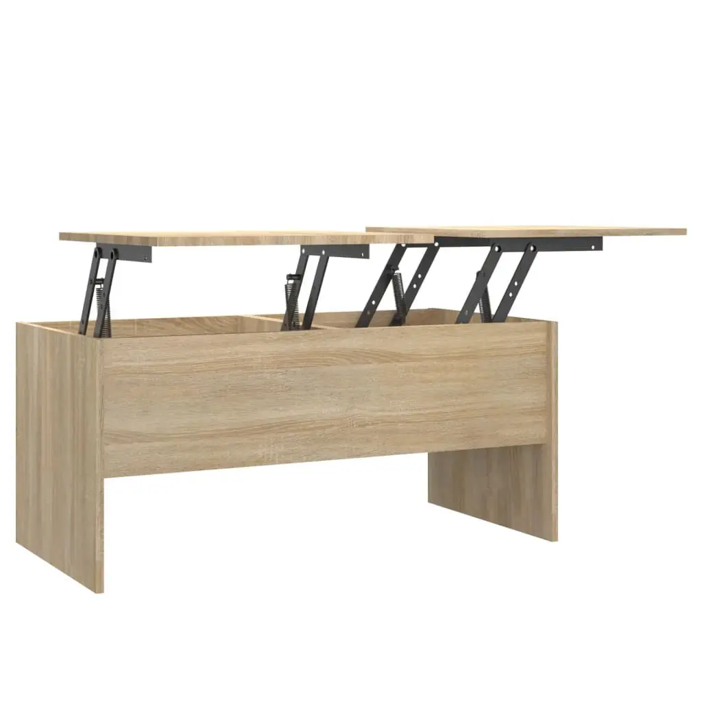 Sonoma Oak Coffee Table 40.2x19.9x18.3 Inches Engineered Wood Large