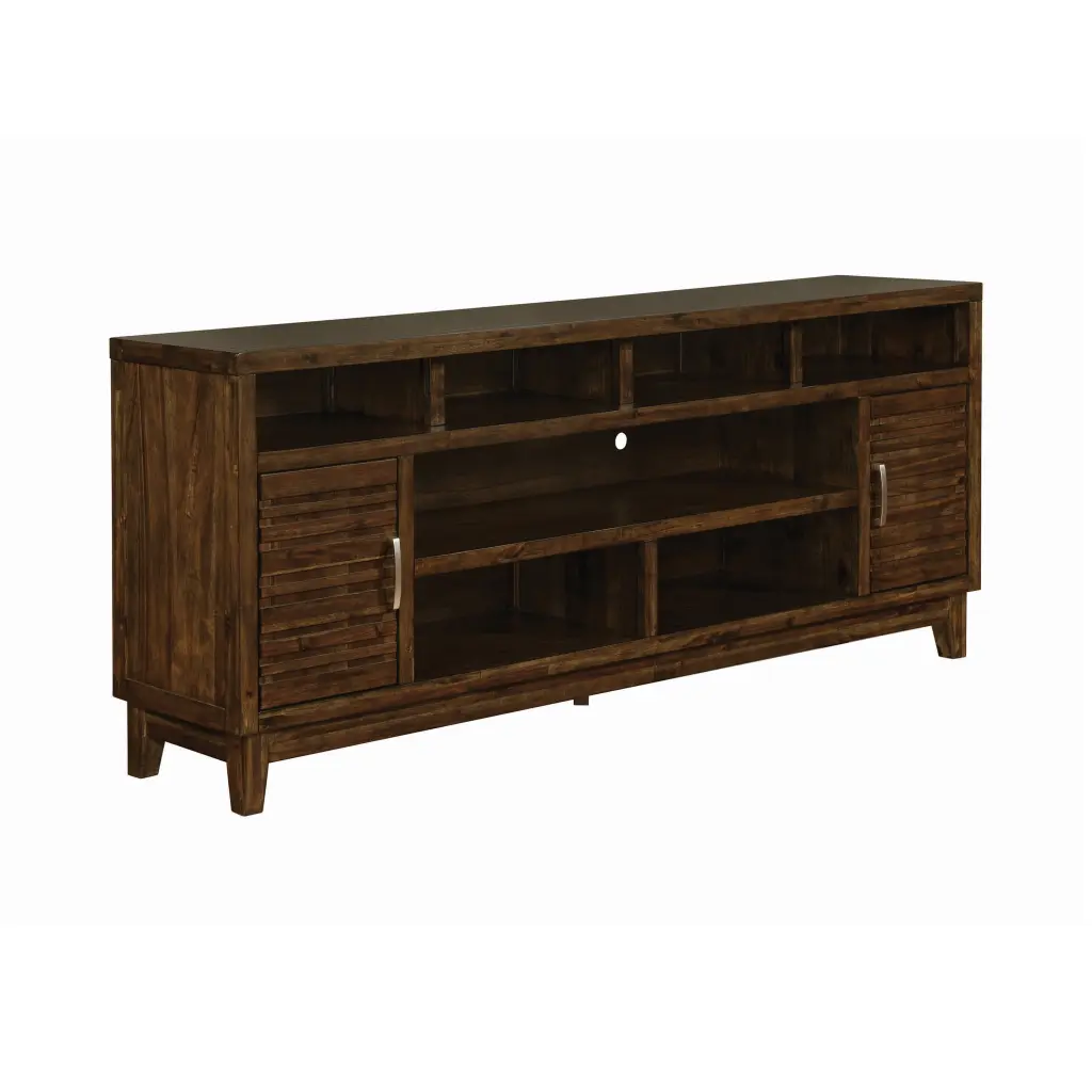 Asher 2 Door Rectangular TV Console Rustic Mindy Style Coaster Company