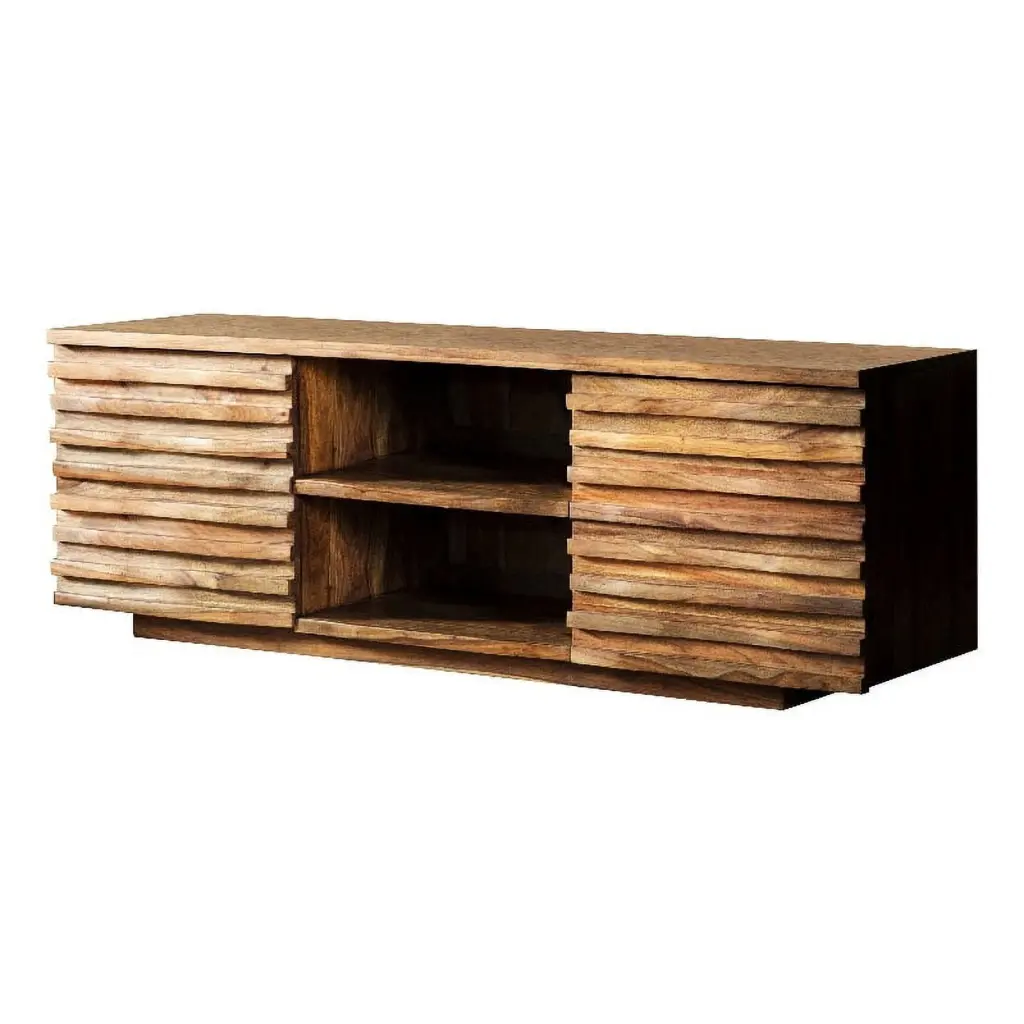 Julia 2-Door TV Console Adjustable Shelf Natural Finish Coaster Company