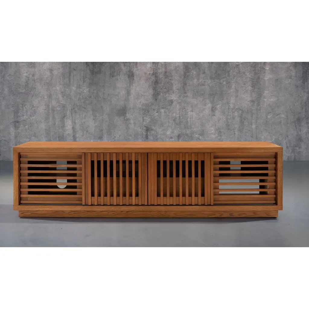 Furnitech 82 Contemporary Rustic TV Stand Media Console Large TVs