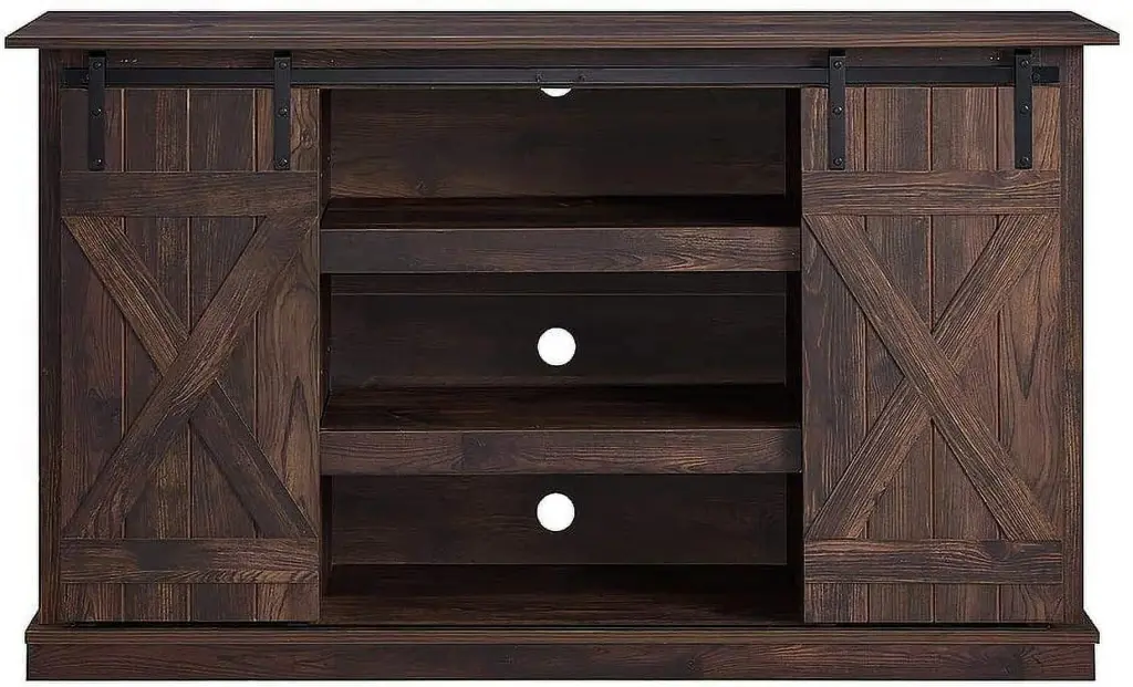 HearthPro Sawyer 54 W x 32 H x 15.75 D Media Console Rustic Brown
