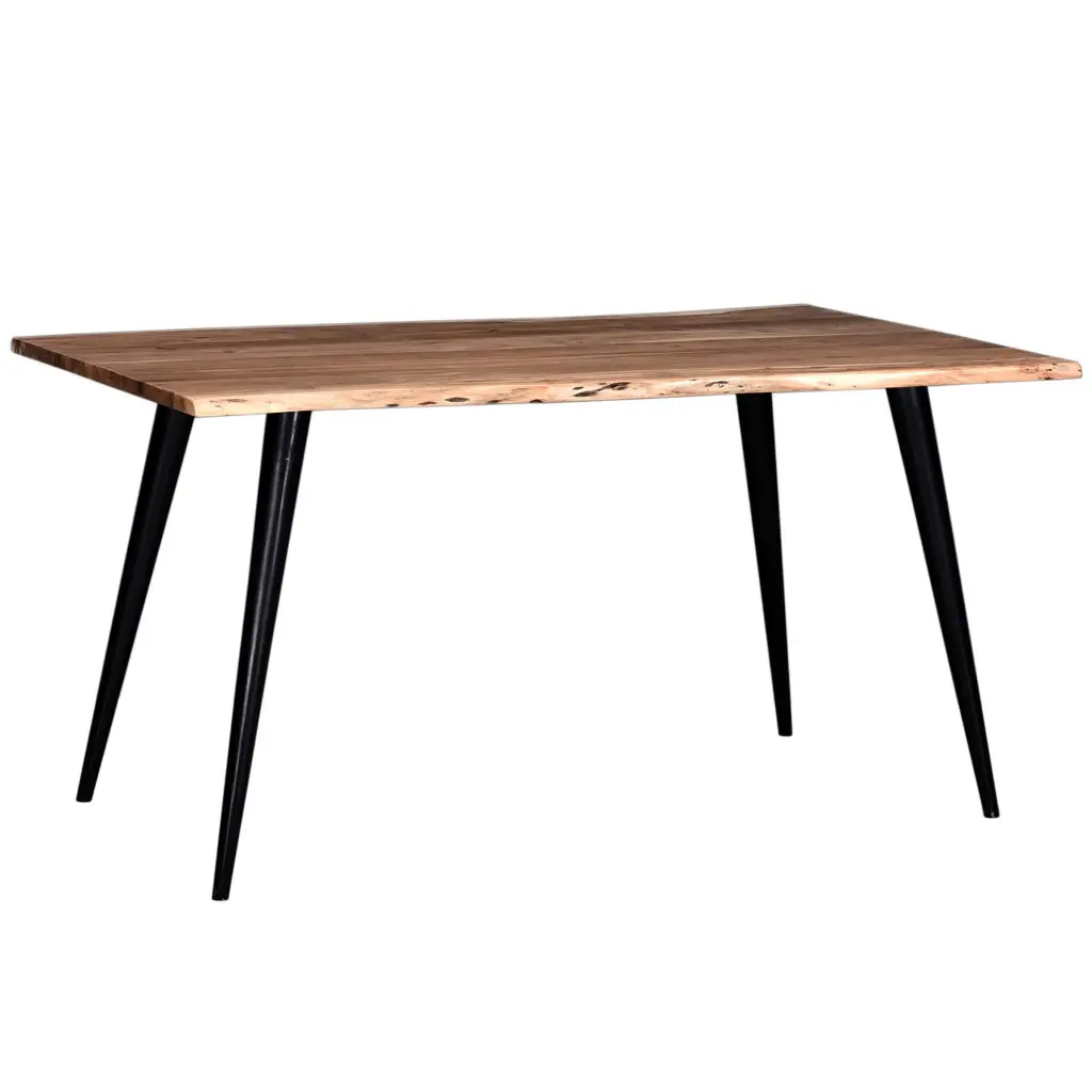 48 Inch Acacia Wood Live Edge Dining Table Rustic Style Dining Room kanepe
