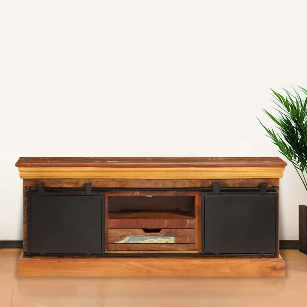 vidaXL TV Stand 43.3x11.8x17.7 Solid Wood Reclaimed