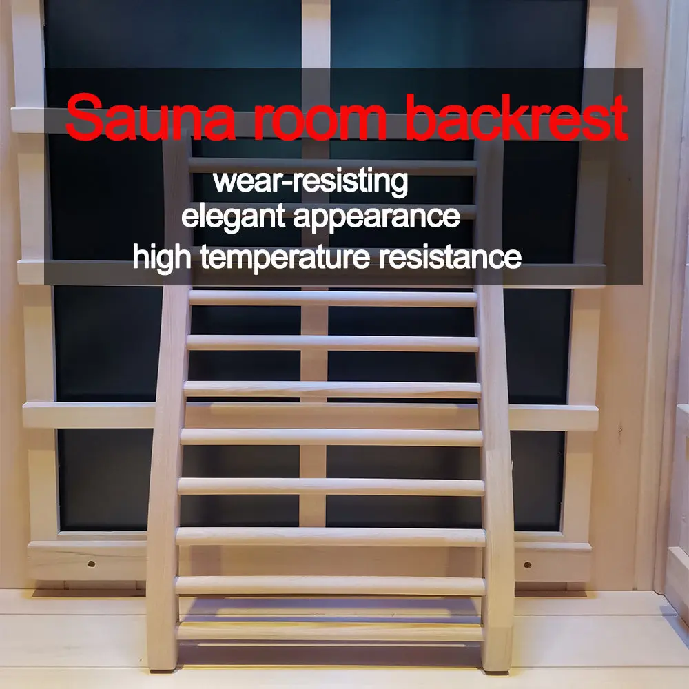 Hemlock Round Stick Sauna Backrest Yellow Solid Timber Spa Relaxation Furniture rnb