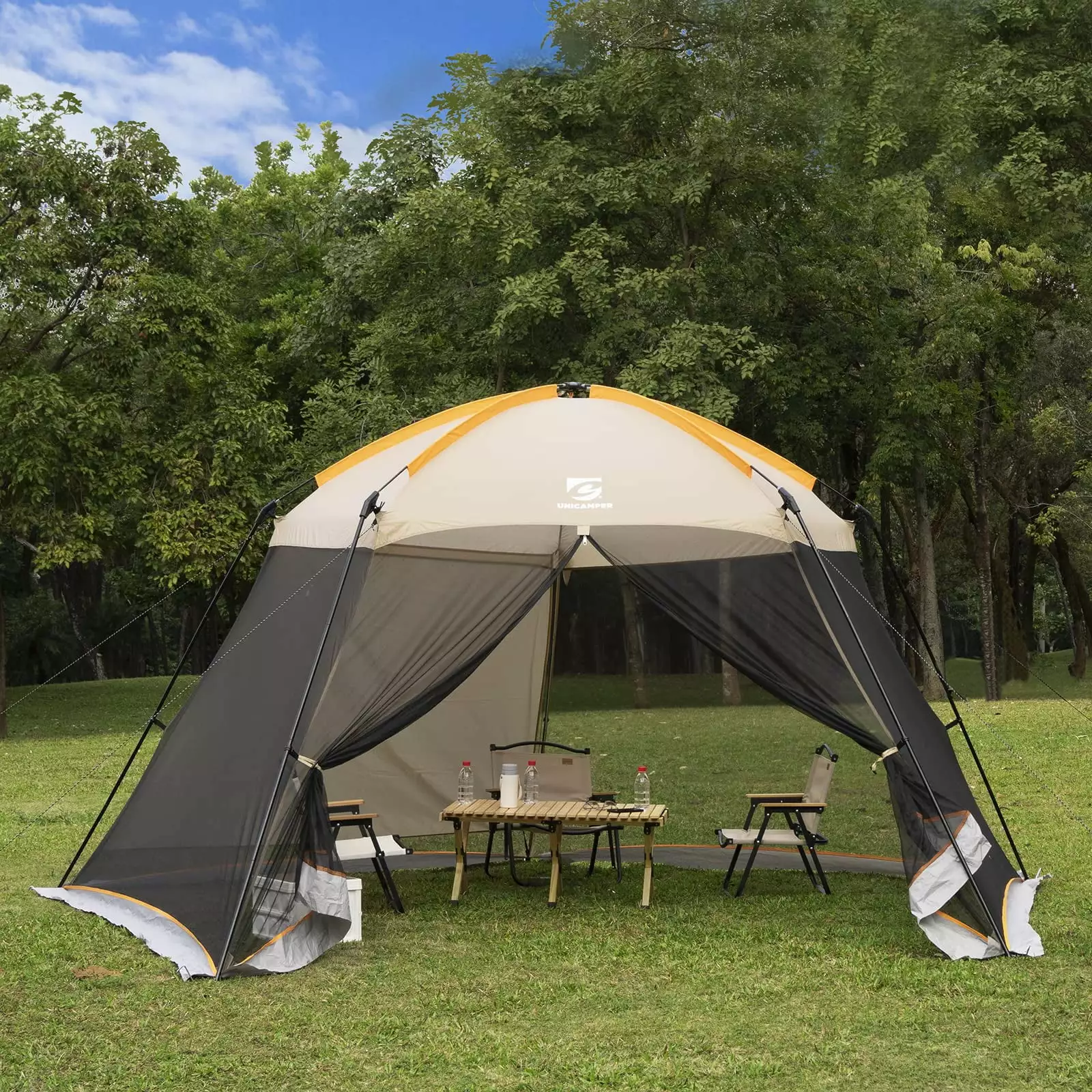 13.5x13 ft Screen House Mesh Mosquito Tent UPF 50+ and Waterproof Sidewall, Easy Setup Canopy Shelter Outdoor Shade 13