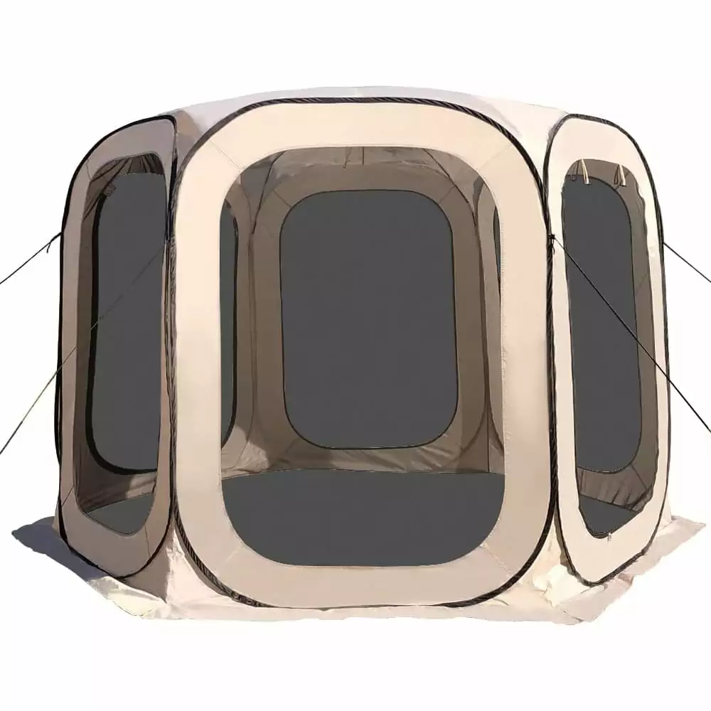 Yiwa Outdoor Screen House Tent Pop-up Portable Screen Room Canopy 10 x 10 Carry Bag