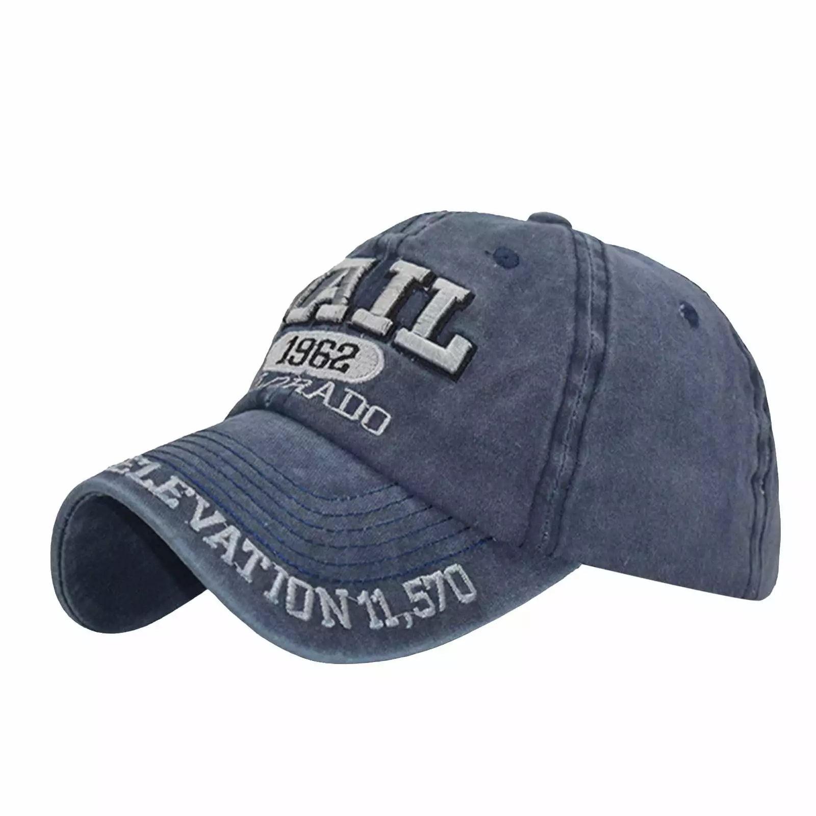USYFAKGH Dog Seat Belt Car Carabiner Vintage Baseball Cap Embroidered Denim Trucker Hat Adjustable