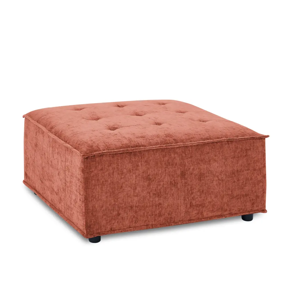 Red Foam Ottoman Sectional Sofa chuangyuan smart home