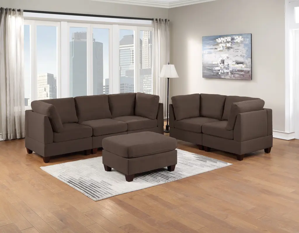 Living Room Furniture Sofa Set Armless Chair Ottoman And 4 Corner Sofa Pieces kanepe