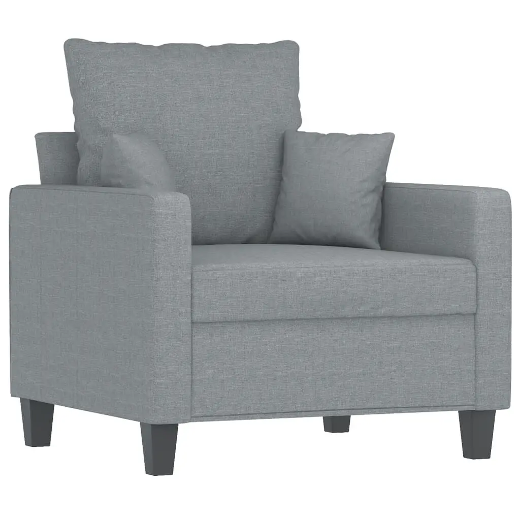 3-Seater Sofa Light Gray 70.9 Inches Fabric Modern Sectional
