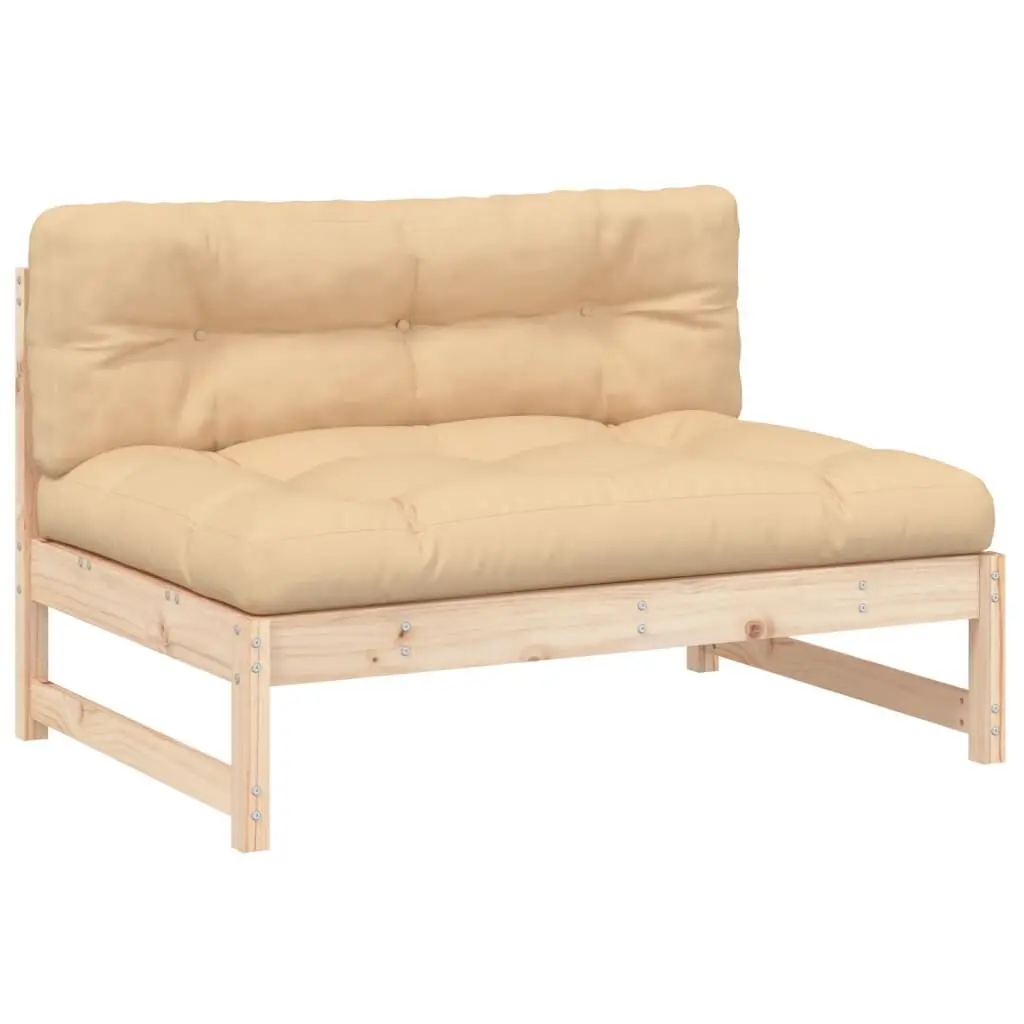 47.2x31.5 Inch Solid Wood Pine Middle Sofa Sectional Couch