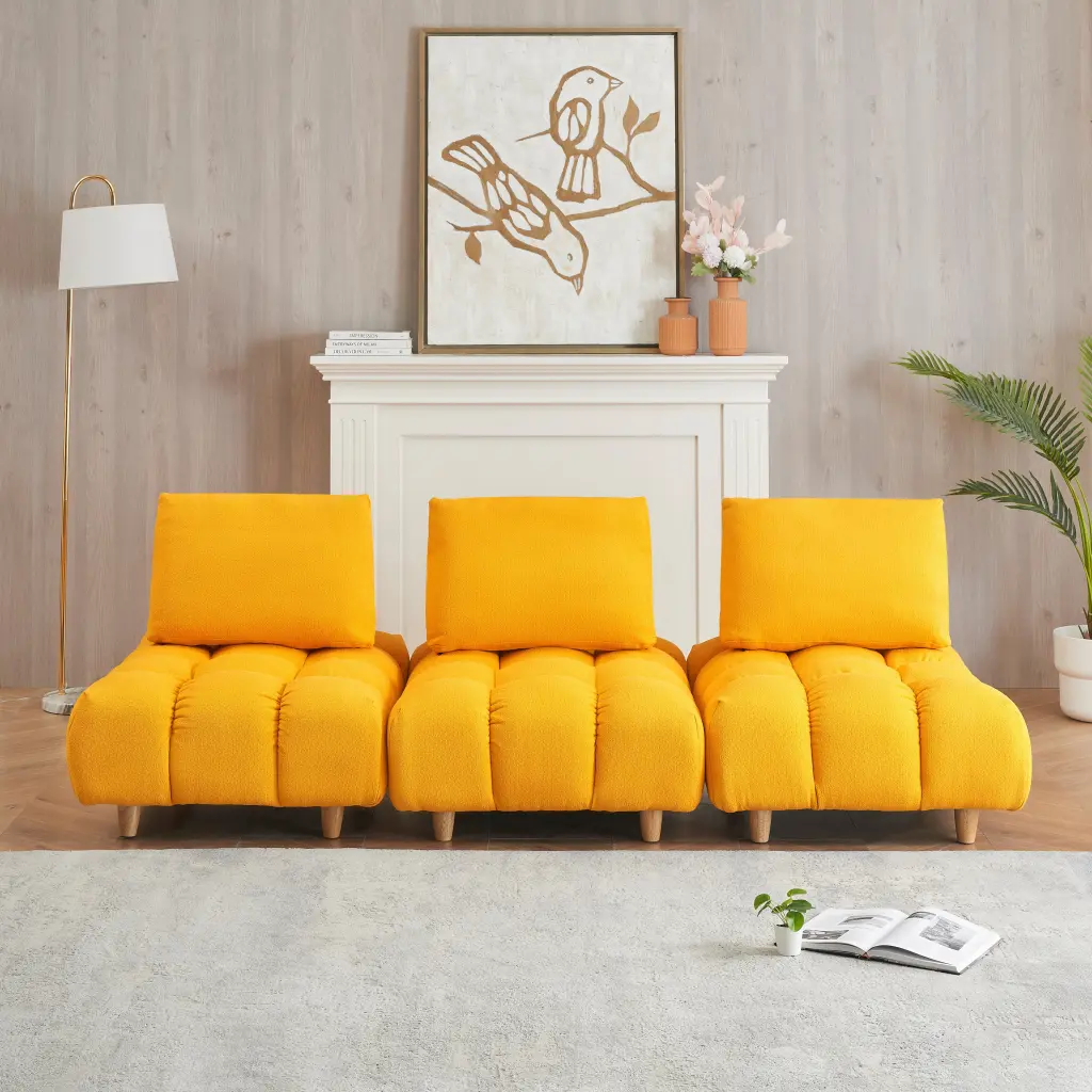 90 Inches Long Teddy Sofa Material Spacious and Cozy Seats fan chen furniture