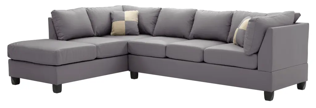 Malone G642B Sc Sectional 3 Boxes Gray Gray Foam Pu glory furniture